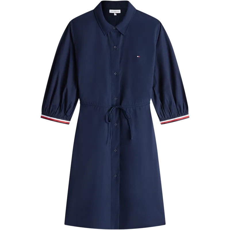 Платье короткий рукав с лацканами Tommy Hilfiger темно-синее