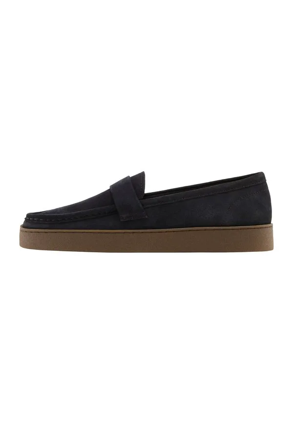 Лоферы со слипонами на карамельной подошве Massimo Dutti, Mottled Dark Blue