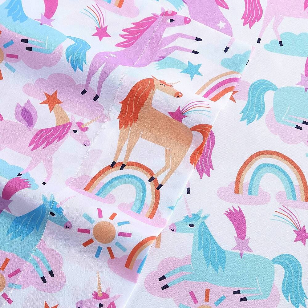

Комплект простыней с принтом Poppy & Fritz, цвет Unicorn Pink