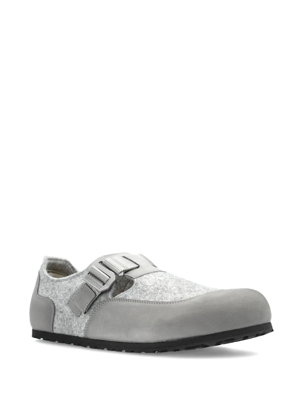 Лоферы London Nova из фетра с ремешком и пряжкой BIRKENSTOCK, серый — фото 2