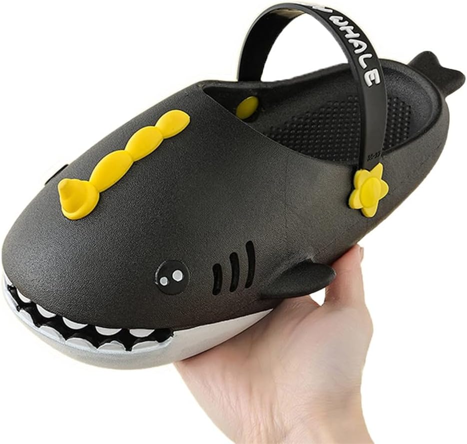 

Женские тапочки-слипоны в виде акулы, милые и удобные, с рисунком животного, для дома и улицы, водонепроницаемые, быстросохнущие, с открытым носком, легкие, с ремешком на щиколотке (Цвет: розовый, Размер: EUR38-39) Mtfbq
