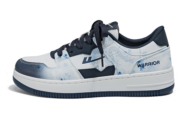 

Кроссовки WARRIOR Skateboarding Shoes Men Low-top Dark Blue, белый/темно-синий