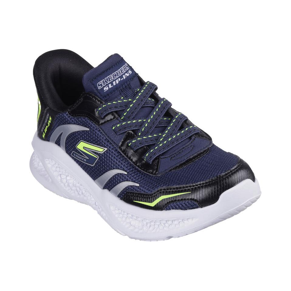 Skechers Низкие детские повседневные кроссовки blue black для детей 3-7 лет — фото 4