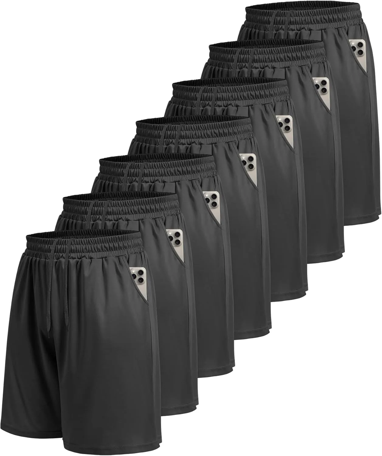 

7 пар мужских спортивных шорт для тренажерного зала, баскетбола, бега и тренировок BOOJO