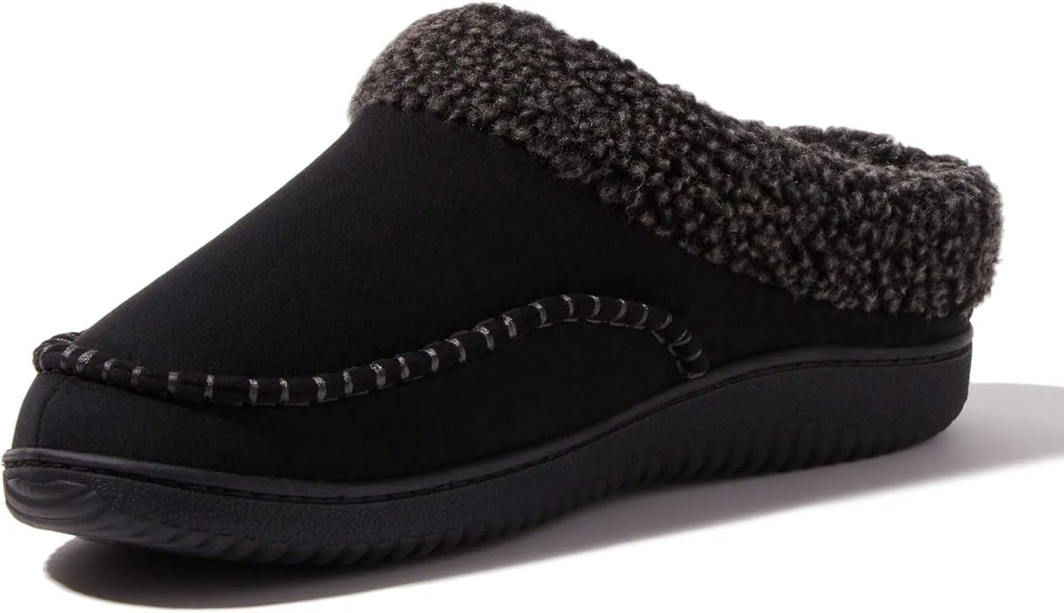 Мужские дышащие тапочки Dearfoams с мемори-пеной, мокасины Marshall для дома, черный