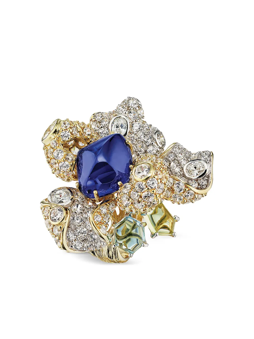 

Позолоченное кольцо Sapphire Blossom с камнем Anabela Chan, синий