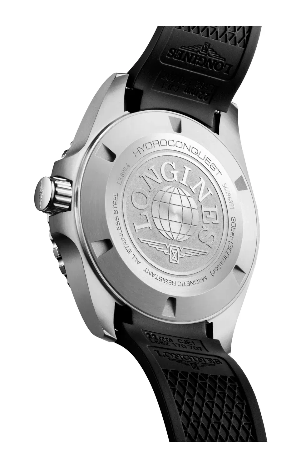HYDROCONQUEST GMT 43 ММ - L3.890.4.56.9 LONGINES, серебряный — фото 2