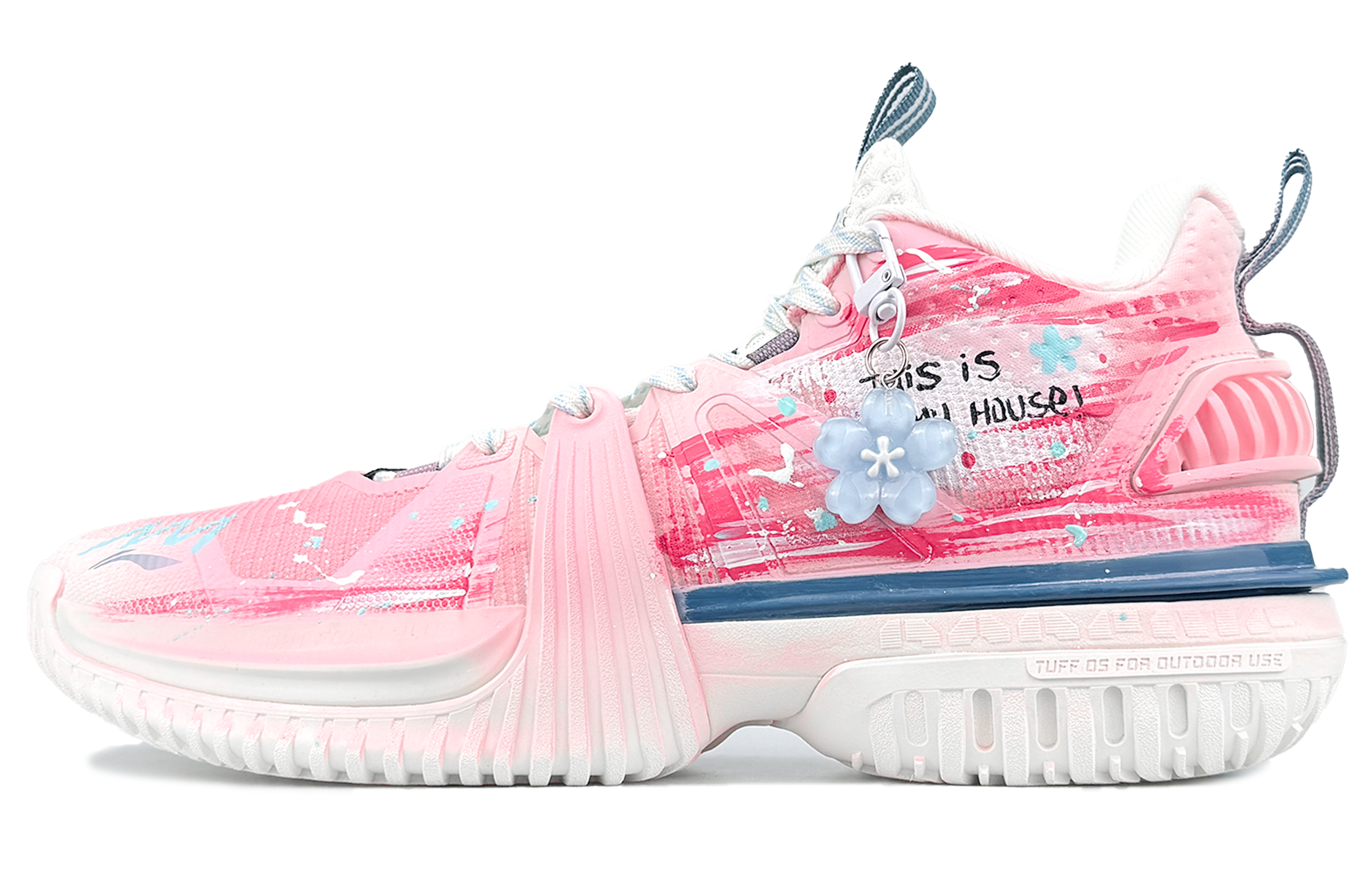 

LINING Баскетбольные кроссовки Storm 2024 Breathable Lightweight Rebound Low Top мужские розовые