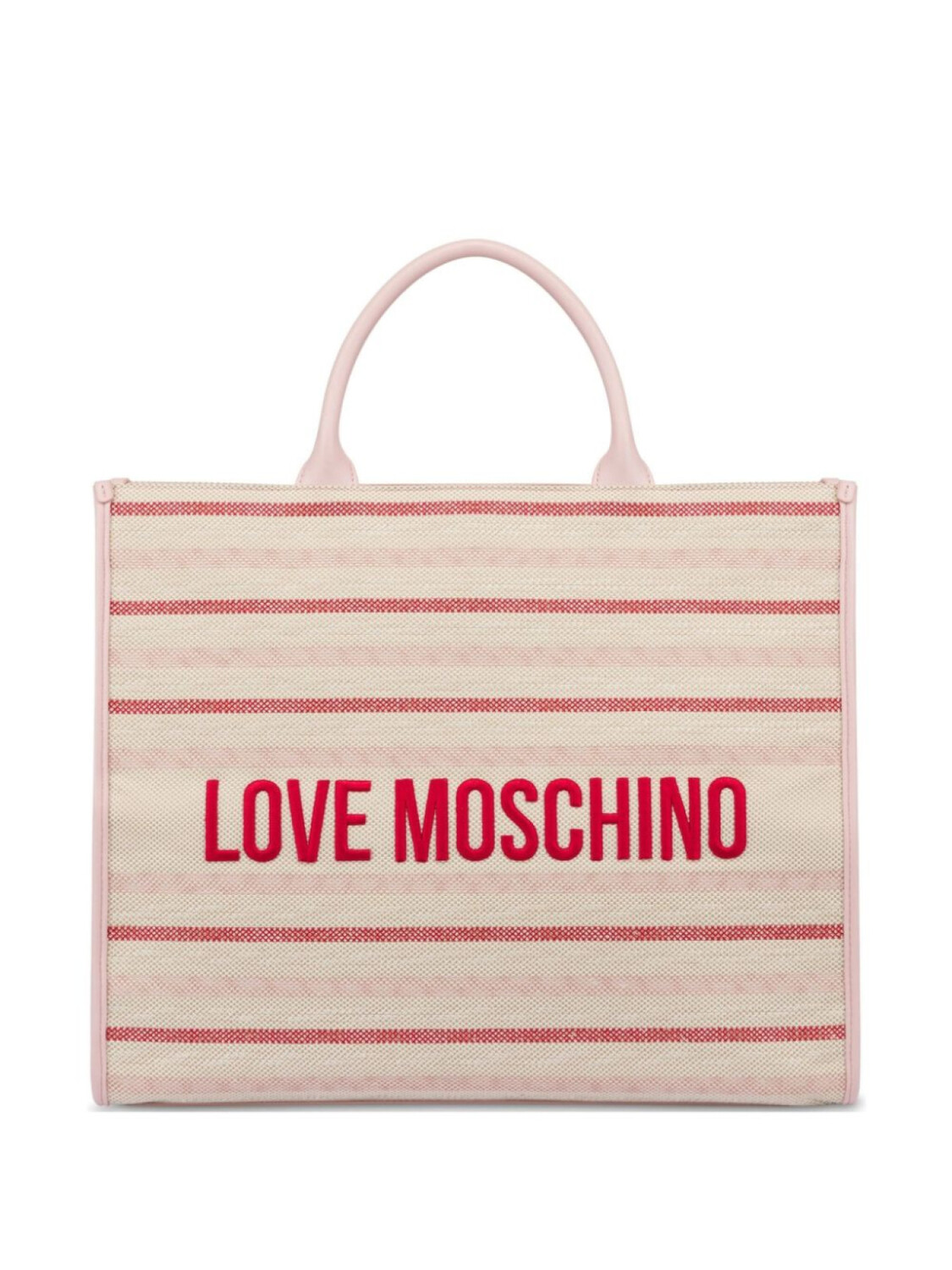 

Love Moschino сумка-тоут с вышитым логотипом, розовый