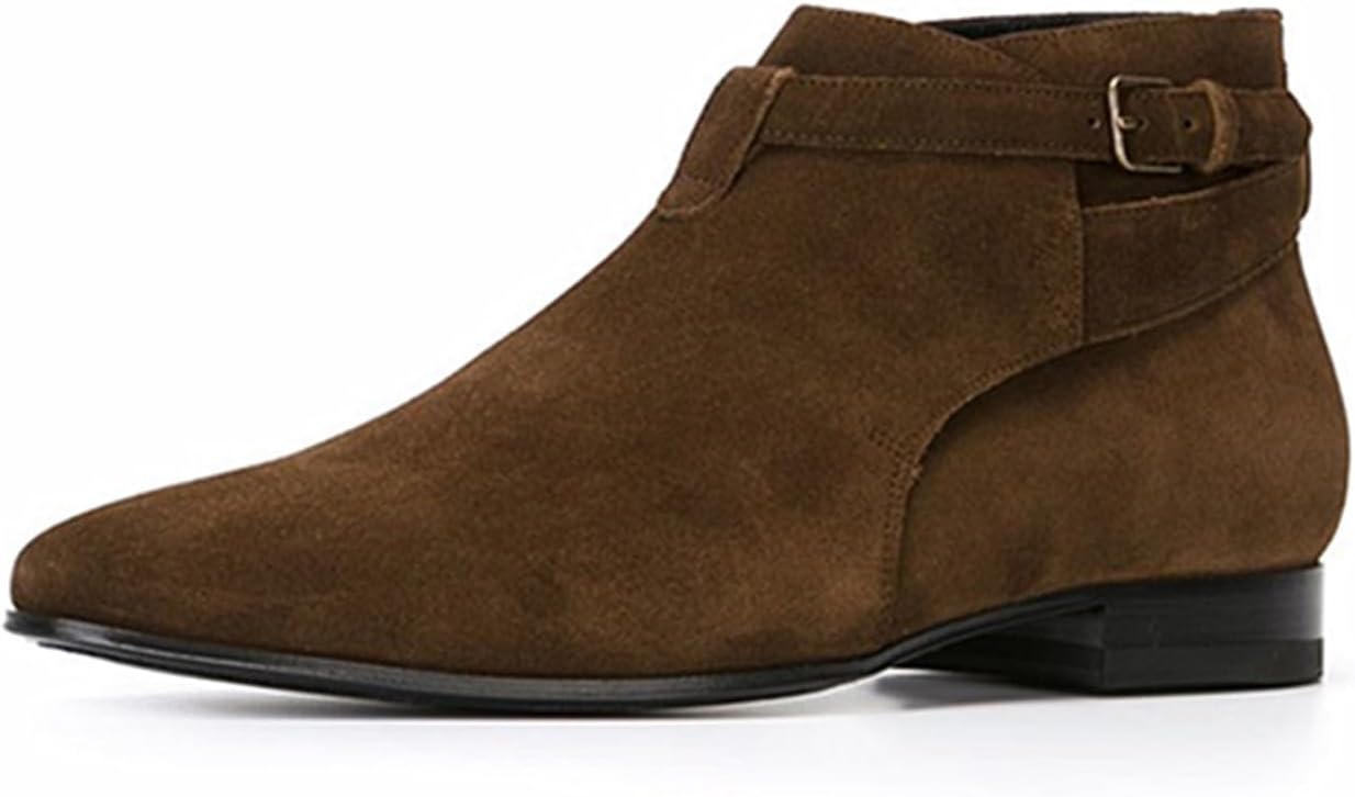 

Мужские ботинки Santimon Jodhpur Chelsea до щиколотки, из натуральной кожи с пряжкой, чукка с мягкой стелькой для бизнеса, офиса, свадьбы, повседневного стильного образа, Coffee