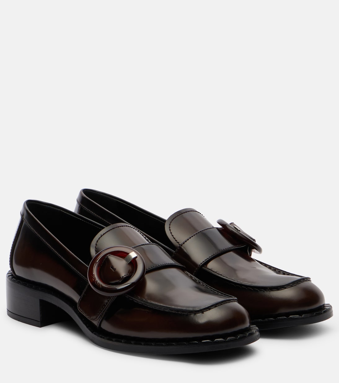 Лоферы из сиенской кожи Prada, Bruciato