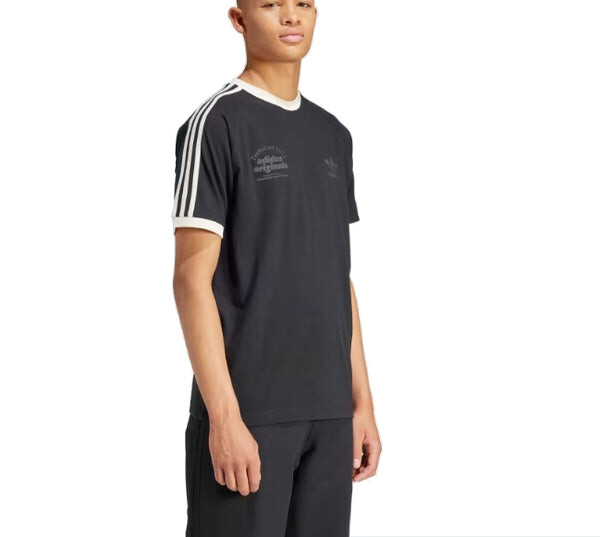 Футболка оригинальные спортивные графические cali tee азиатские размеры Adidas, черный — фото 2