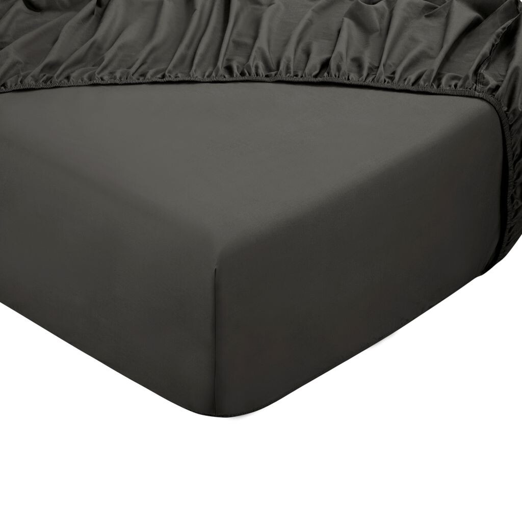 

Простыня DoubleDry 90x200см - 100% хлопок - простыня - сертификат Oeko-Tex - планка 28см - антрацит