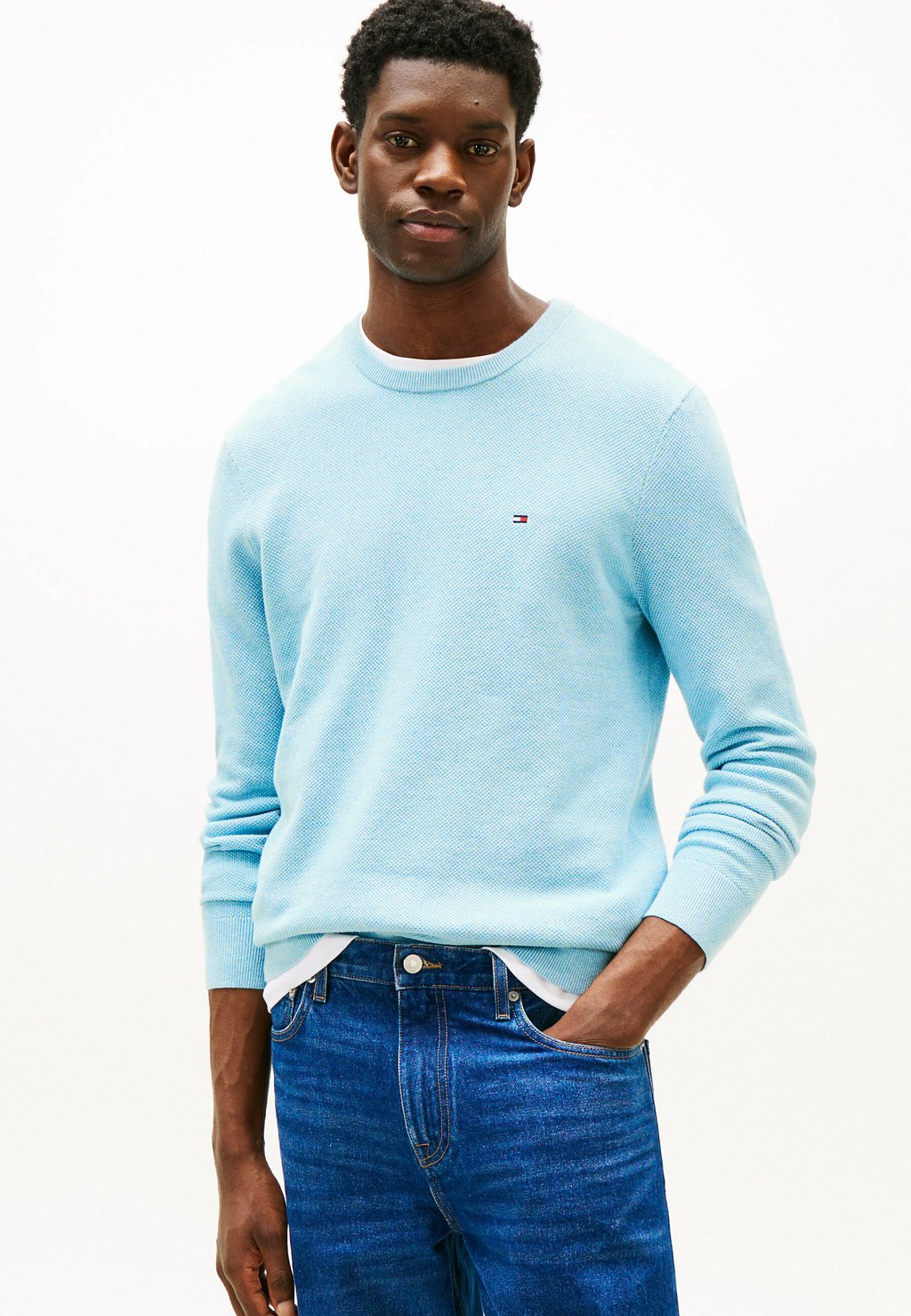 

Свитер ESSENTIAL STRUCTURE CREW NECK Tommy Hilfiger, светло-голубой