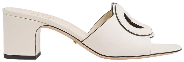 Женские сандалии-шлепанцы Gucci, белые