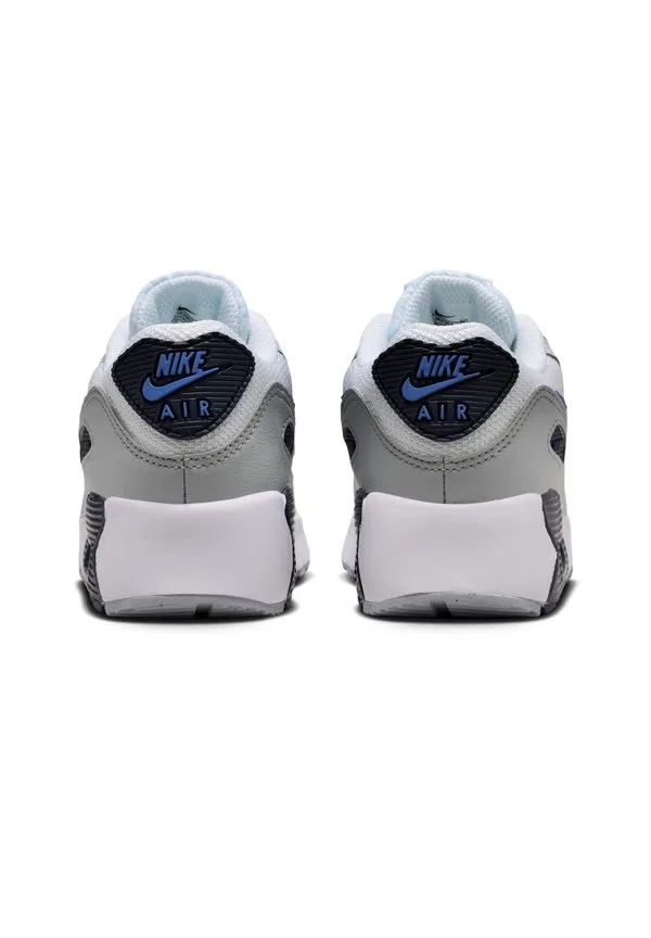 Детские кроссовки nike sportswear air max 90 Nike Sportswear, White Midnight Navy Football Grey Blue Crystal — фото 4