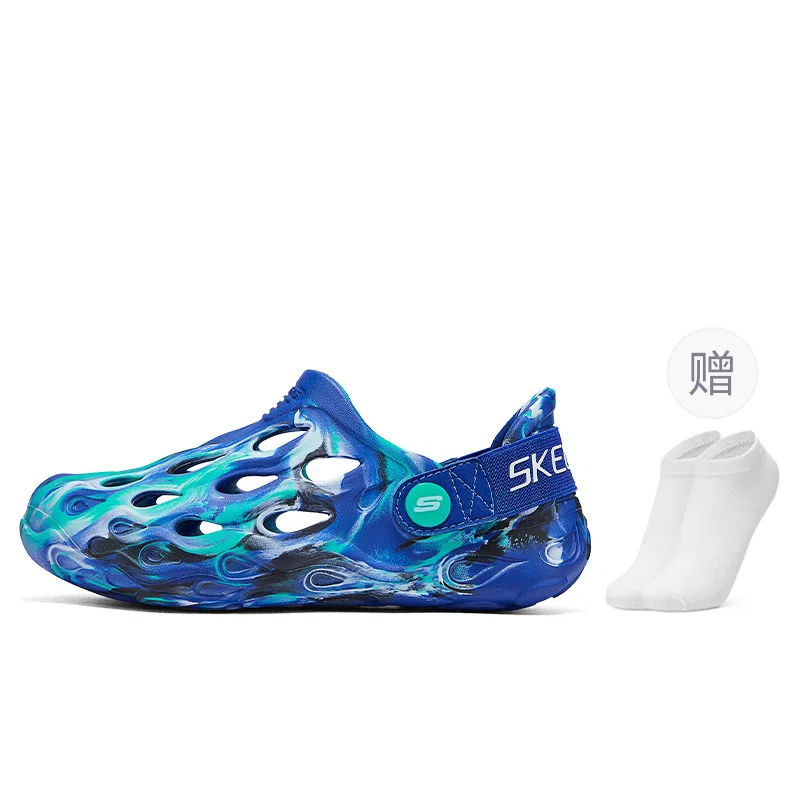 Детские сандалии Skechers Kids синие с носками