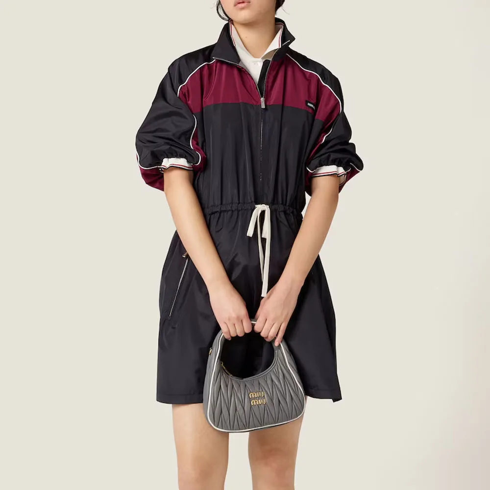 MIU MIU Женское платье с коротким рукавом синего цвета — фото 3