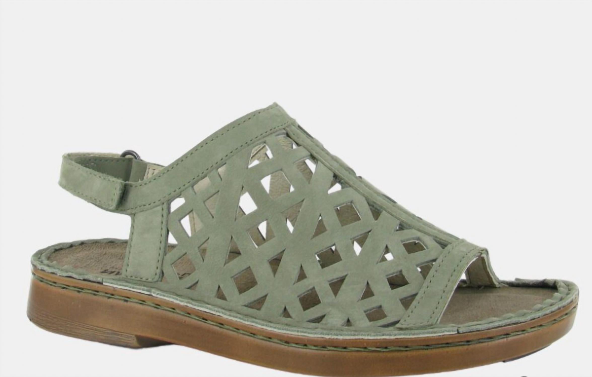 Женские сандалии Amadora из нубука цвета шалфея NAOT, цвет sage nubuck