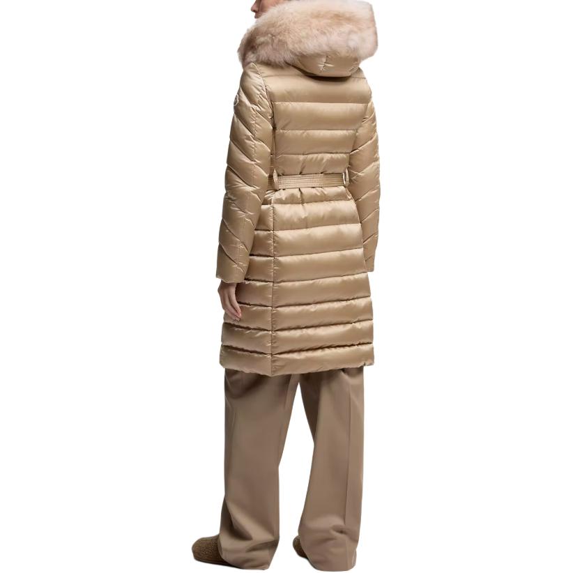 Пуховая куртка Leersie для женщин Moncler, бежевый — фото 4