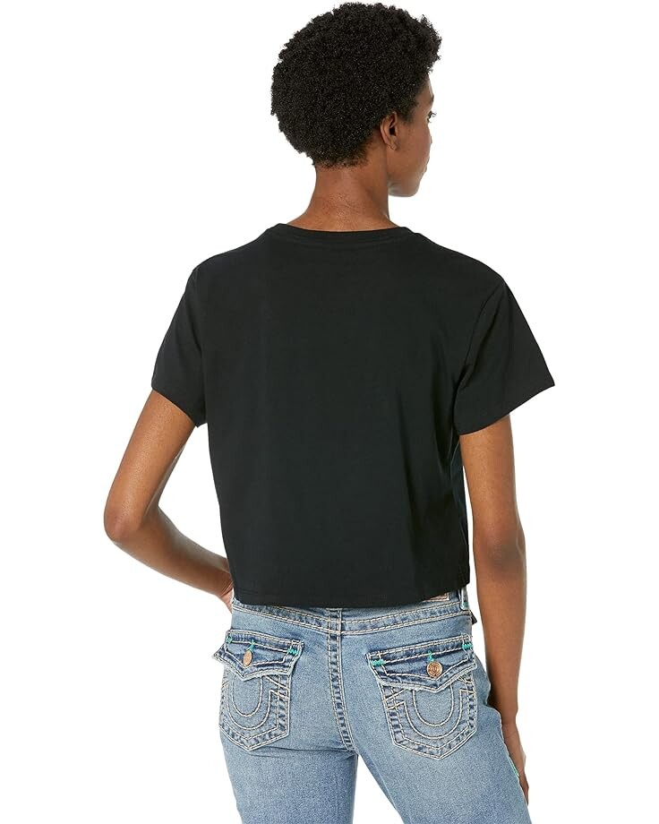 

Футболка True Religion Anthem Short Sleeve Bella Crop Tee, цвет Jet Black
