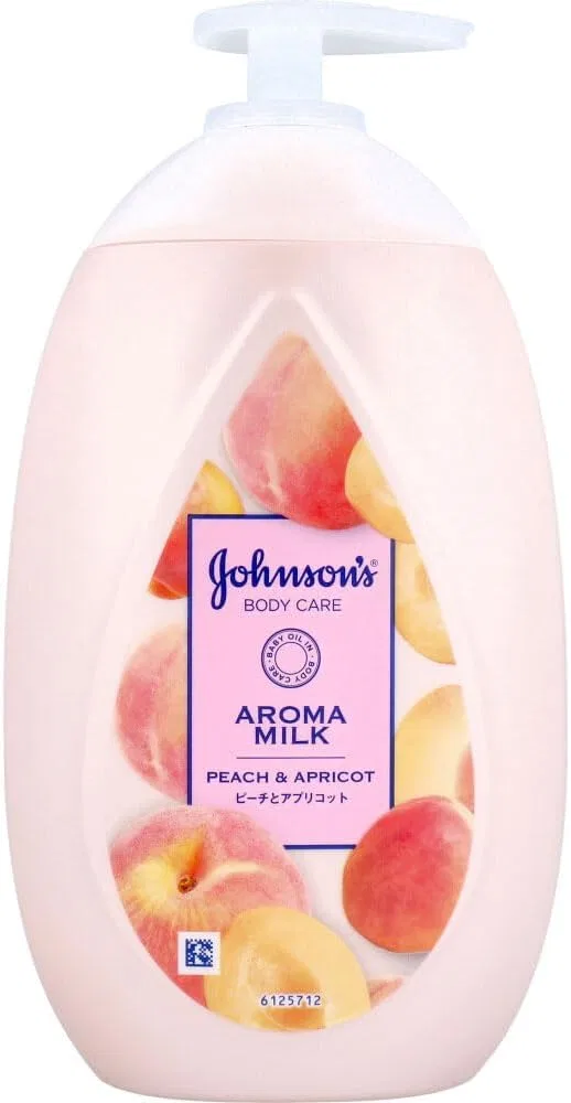 Лосьон для тела Lasting Moisture Johnson Body Care Aroma Milk с ароматом персика и абрикоса, 500 мл, 12 шт