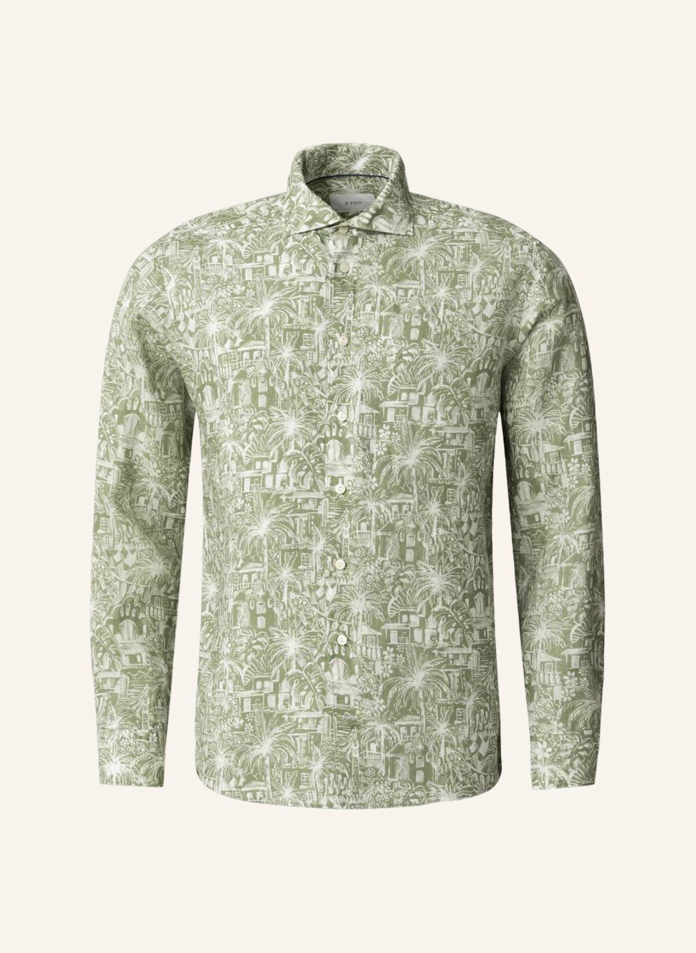 

Рубашка Gaudí Garden slim fit Eton, зеленый
