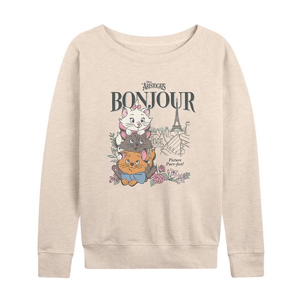 

Женская футболка с длинным рукавом The Aristocats Bonjour French Terry Disney