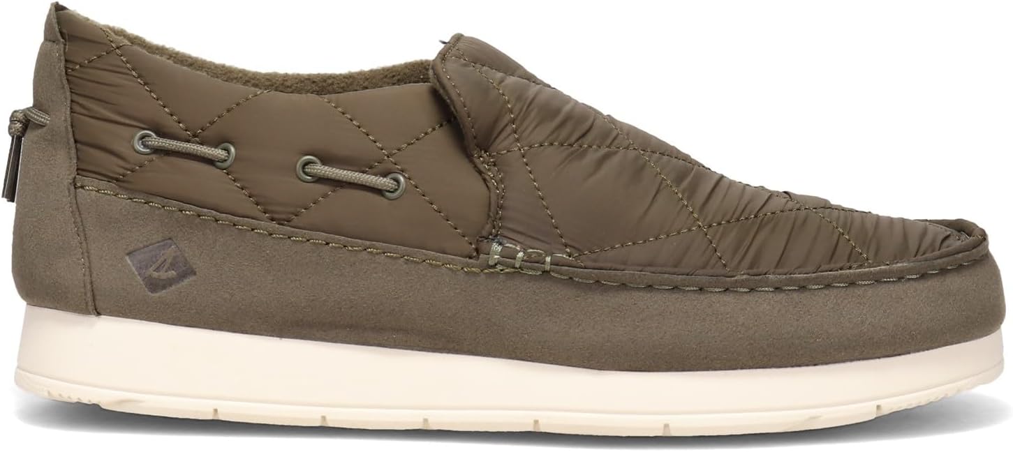 Зимние мужские мокасины Sperry Moc-Sider, оливковый — фото 3