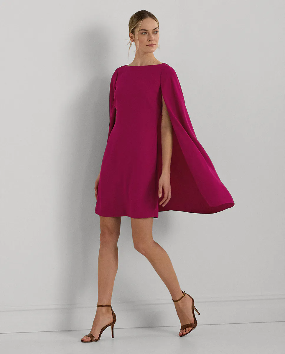 

Коктейльное платье с накидкой Lauren Ralph Lauren, цвет Fucsia