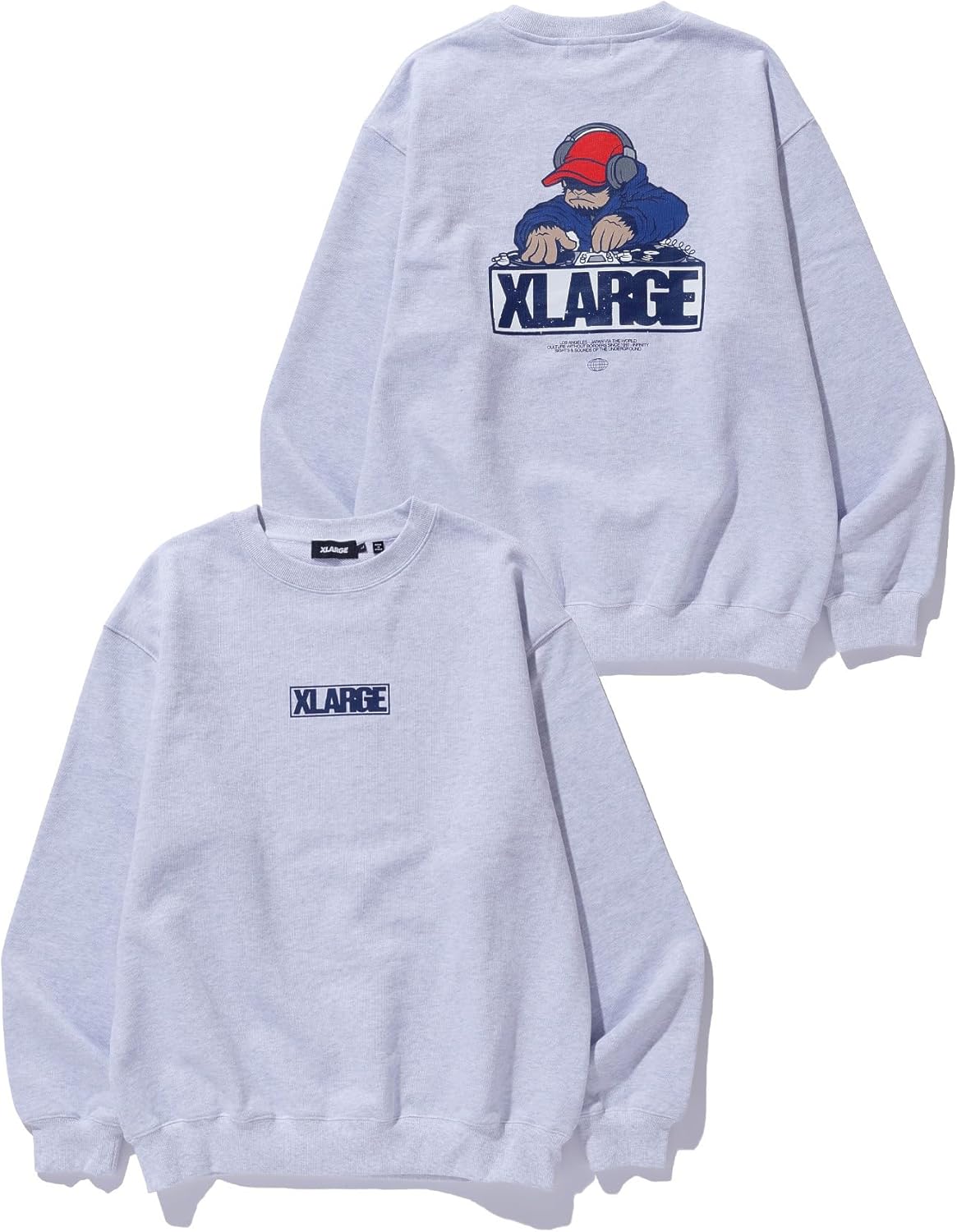 

Толстовка XLARGE APE SELECTAH с круглым вырезом, мужская, пепельный