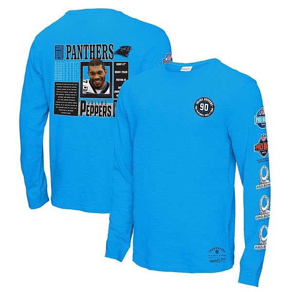 

Футболка с длинным рукавом julius peppers blue carolina panthers pro bowl Mitchell & Ness