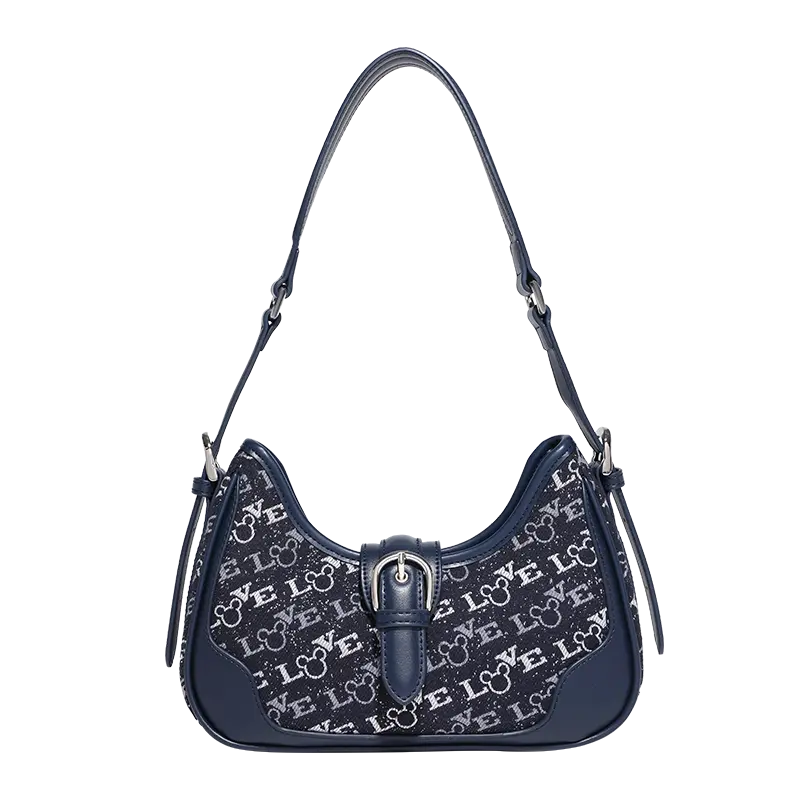 

Disney Микки серия женская темно-синяя плечевая сумка из полиуретана, Dark Blue