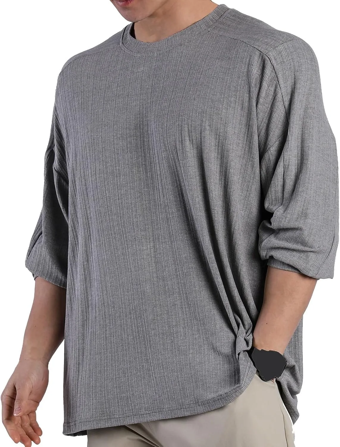 

Футболка с длинным рукавом для мужчин Baggy Casual Stretch Lightweight