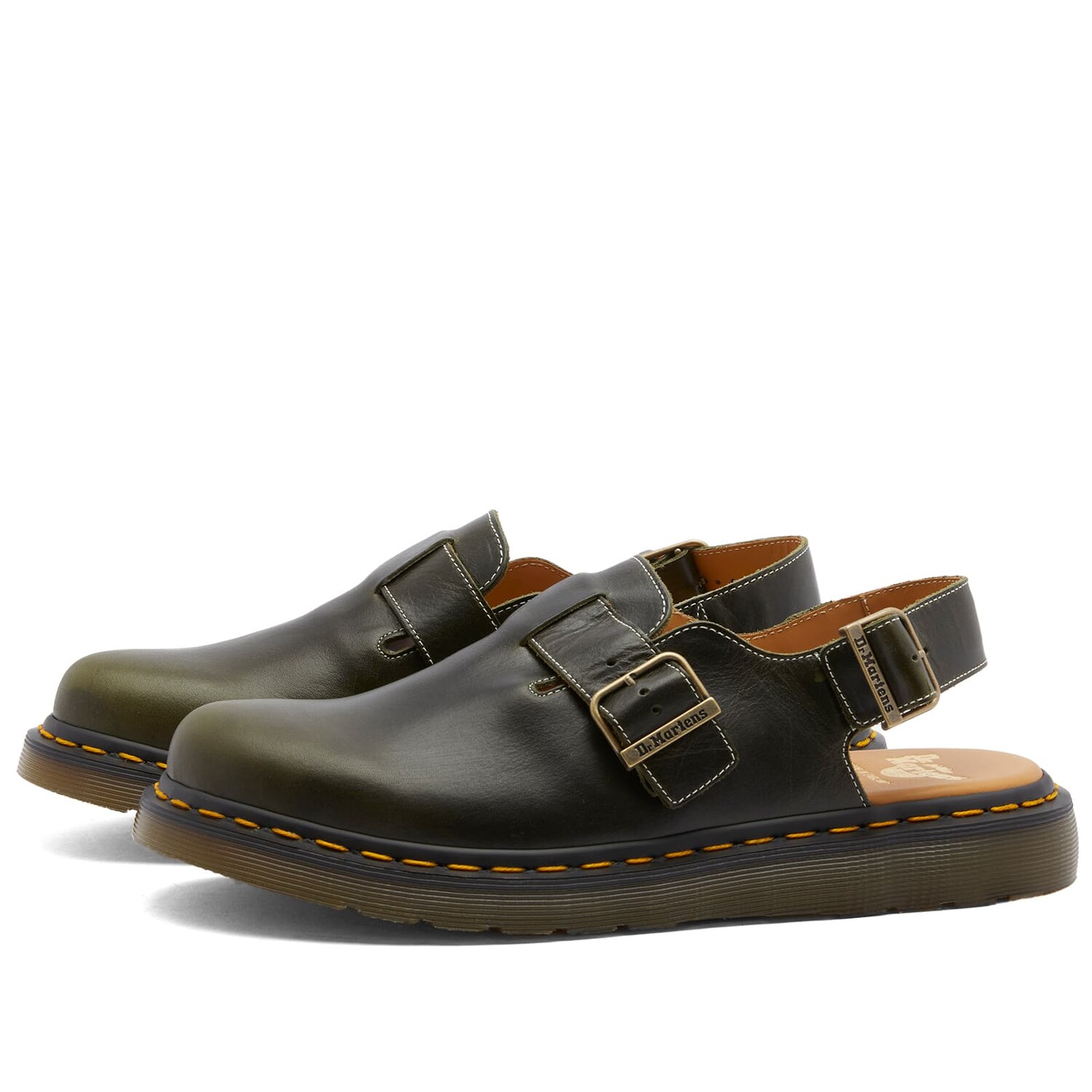 

Сандалии Dr. Martens Jorge Buckle Mule, цвет Dark Green