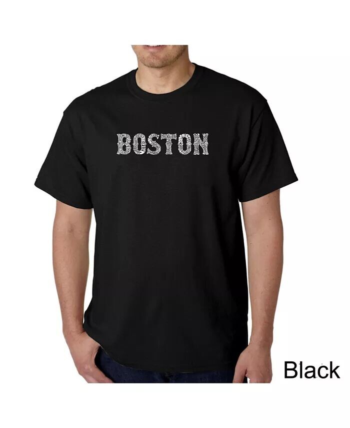 

Футболка мужская Word Art - Boston Neighborhoods LA Pop Art, черный