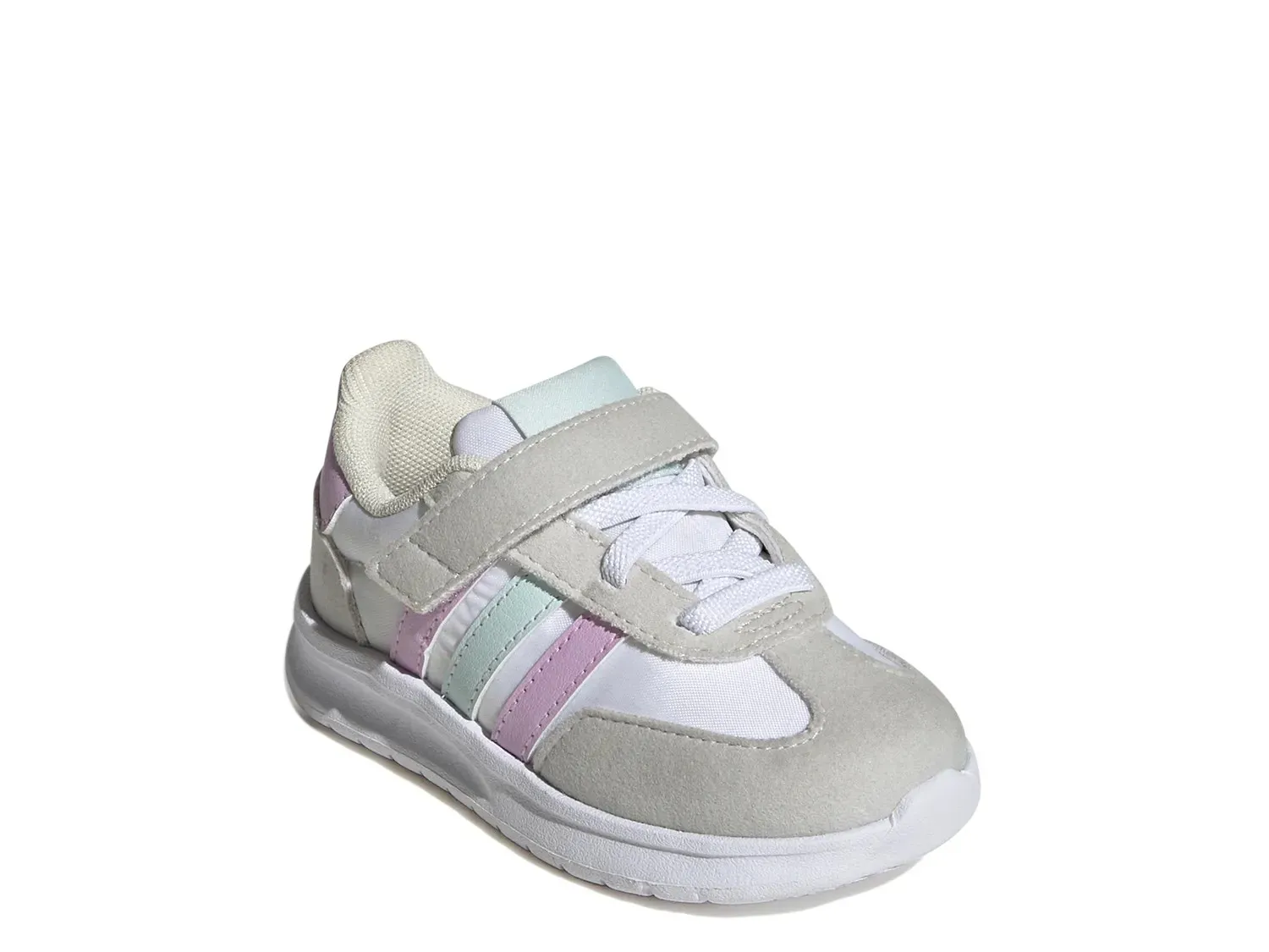 

Кроссовки Adidas Run 70s 2.0 — детские, белые/фиолетовые