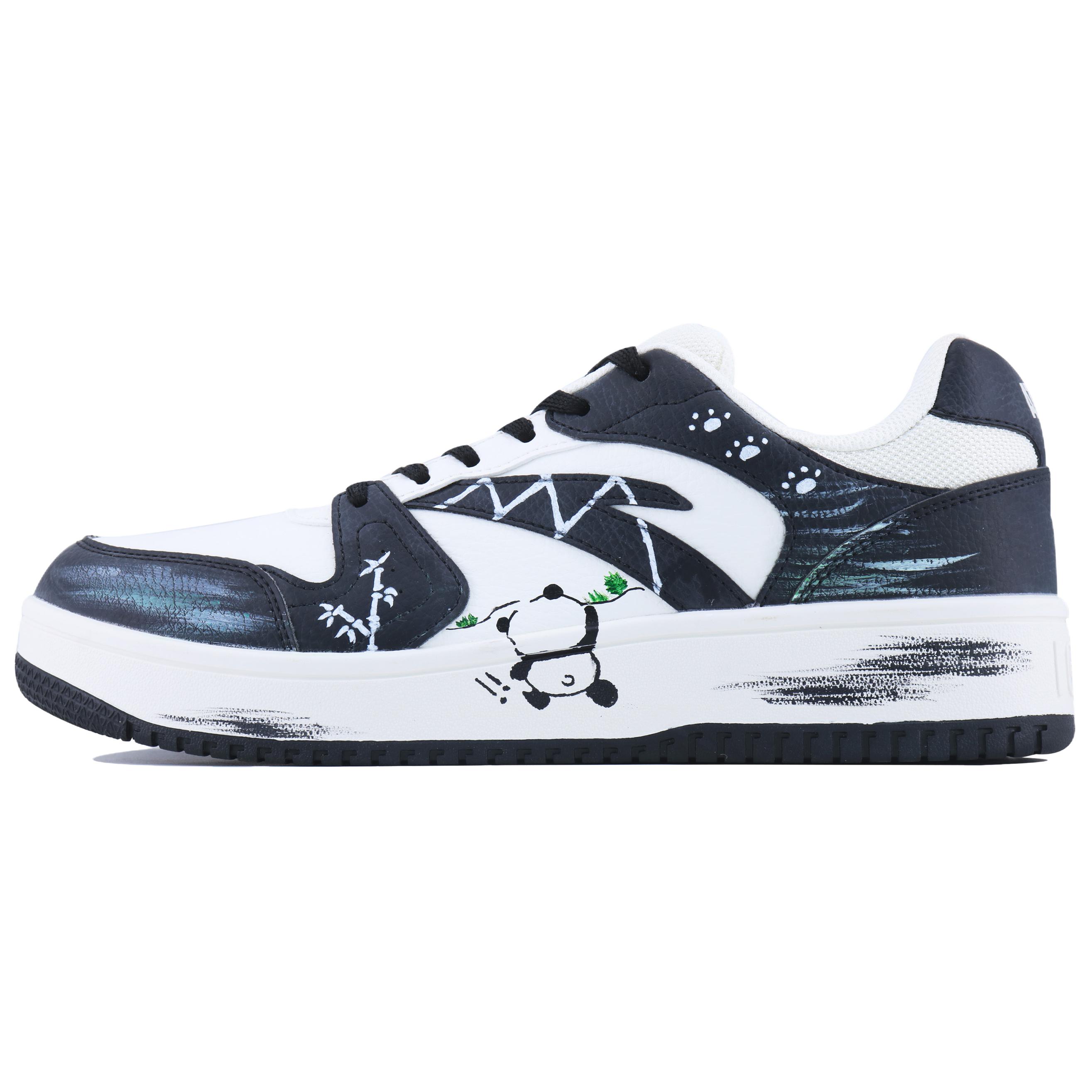 

ANTA Маленькие Zero Feeling нескользящие, устойчивые к истиранию, легкие низкие кроссовки для скейтбординга мужские Black White