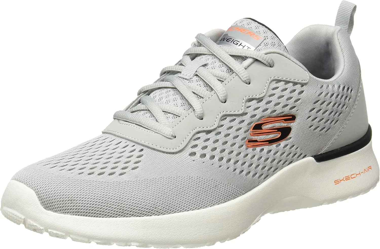Мужские кроссовки Skechers Skech-air Dynamight Tuned Up, Gray Engineered Mesh Pu Black Trim