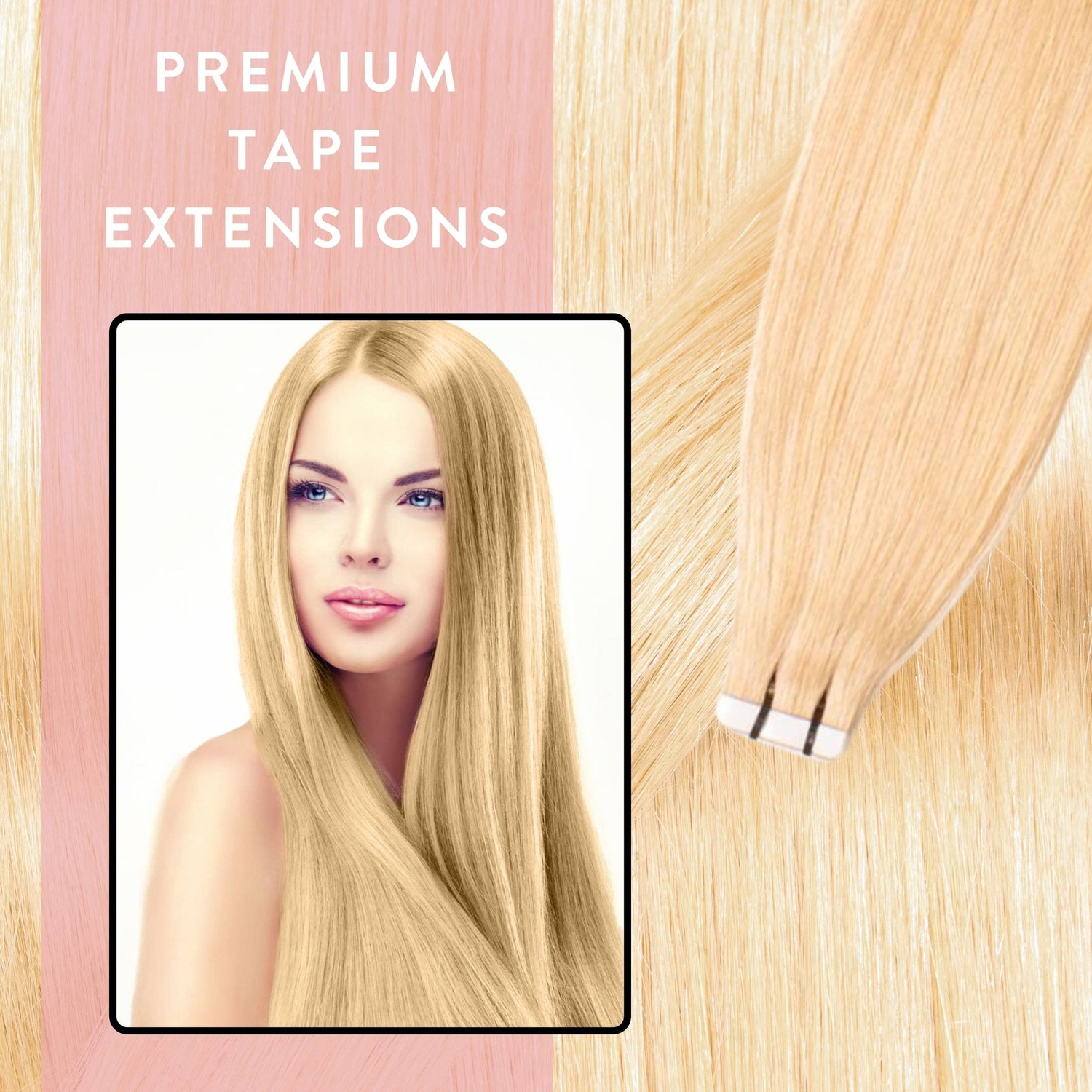 Накладные волосы tape extensions premium echthaar #9/0 lichtblond Hair2Heart, 40cm, количество 1 шт. — фото 2