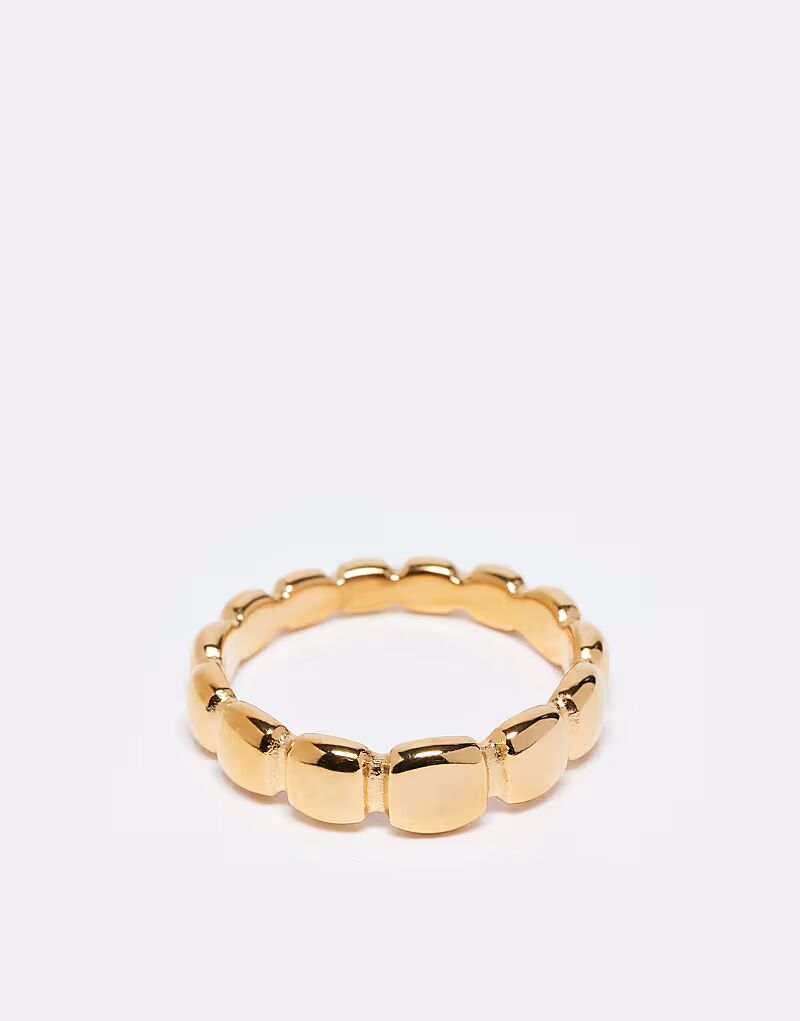 

Водонепроницаемое кольцо-браслет из нержавеющей стали цвета золота Asos Design