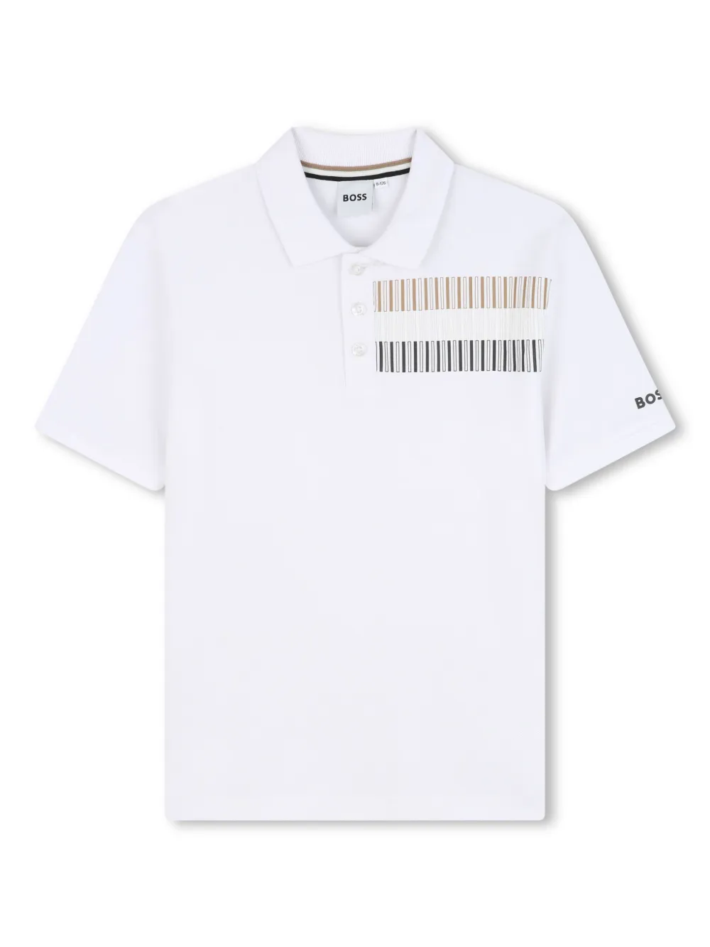 

Рубашка поло с короткими рукавами BOSS Kidswear, белый