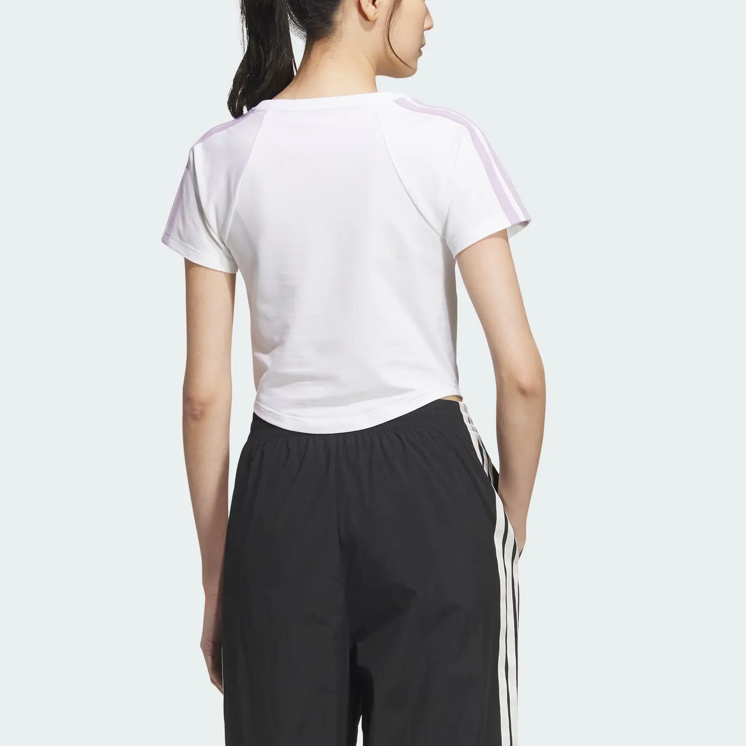 Adidas Футболка Women's White/Powder Plum Purple — фото 3