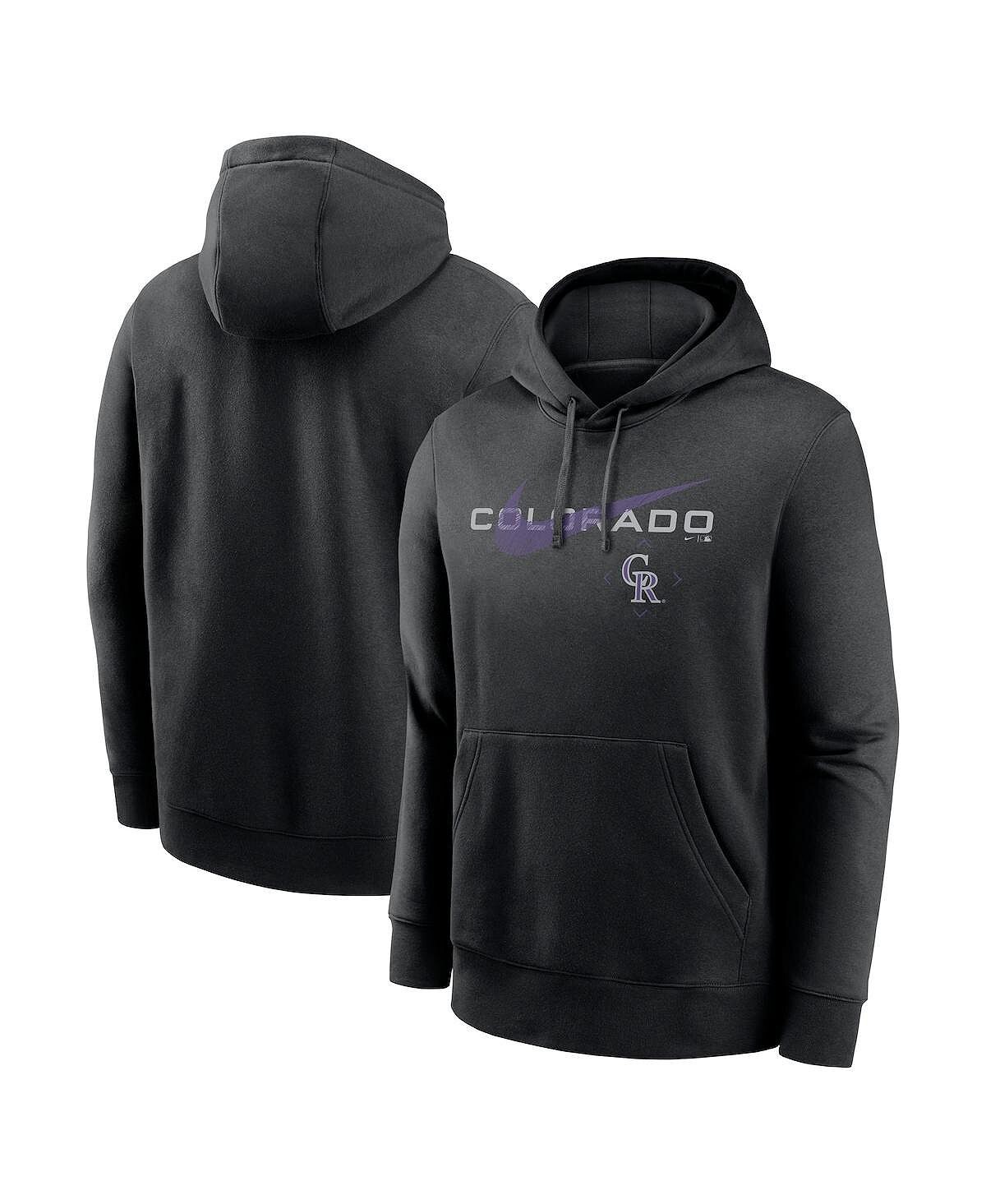 

Мужской черный пуловер с капюшоном Colorado Rockies Swoosh NeighborHOOD Nike