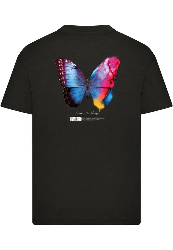 Футболка с ярким принтом "изменение" Mister Tee, Black — фото 4