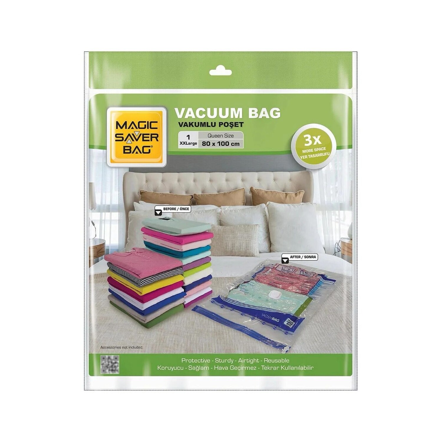 

Magic Saver Bag Одинарный вакуумный мешок - XXL - 80x100 см