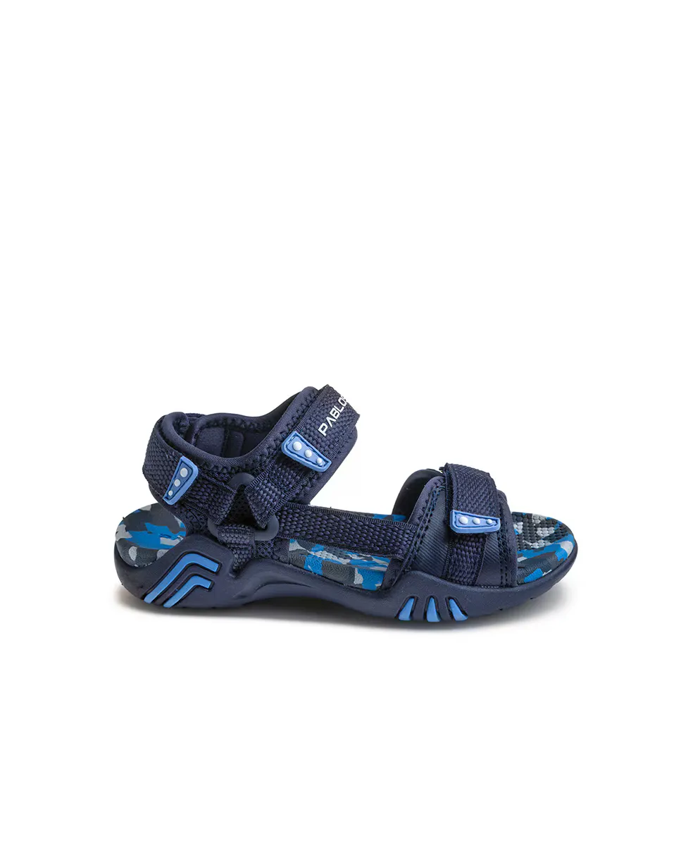

Сандалии для мальчиков, с антибактериальной стелькой inTech и клейкой застежкой Pablosky, тёмно-синий