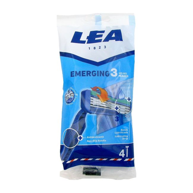 

Одноразовые бритвы Emerging с 3 лезвиями (4 шт.) Lea