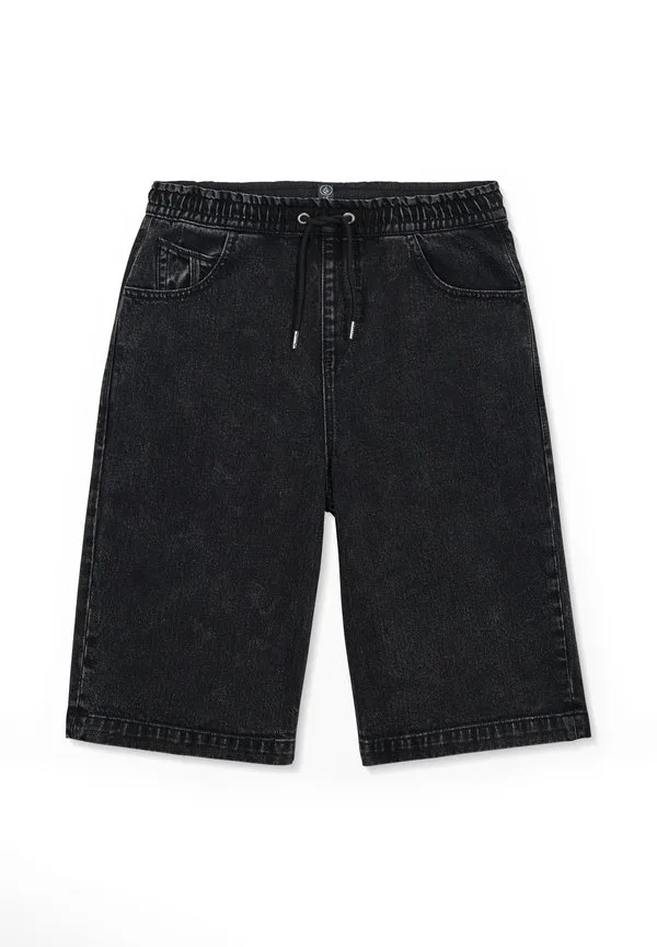 Свободные джинсовые шорты на резинке Volcom, Blackity Black