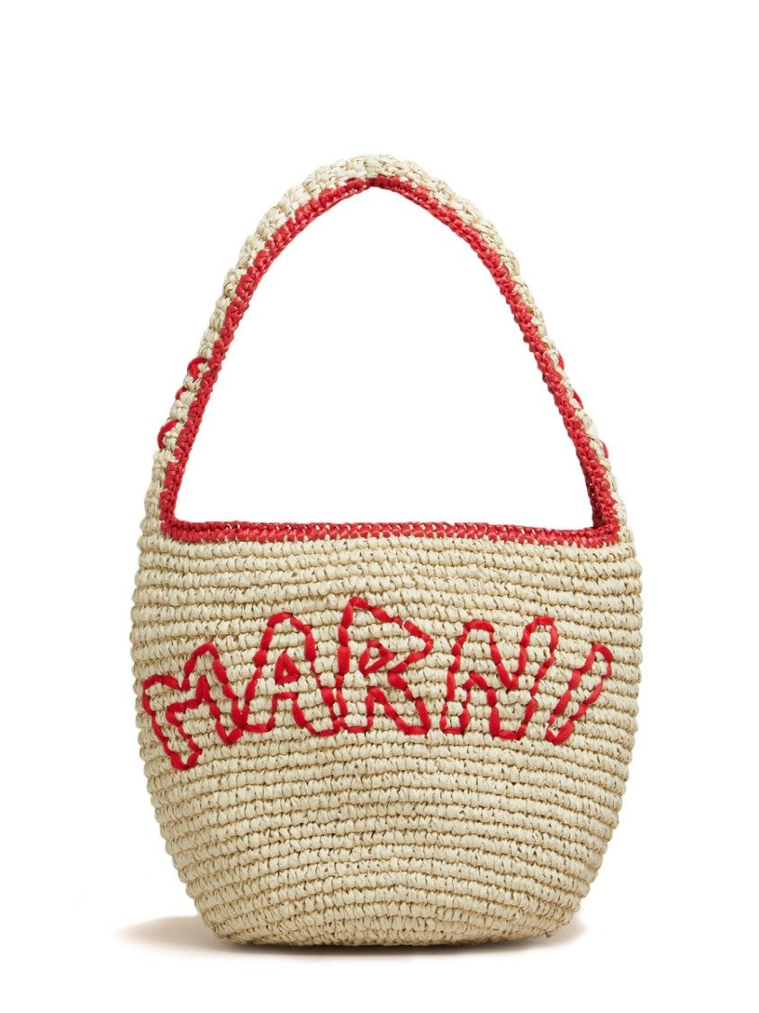 

"Удрученная" средняя сумка-хобо Marni, Neutrals